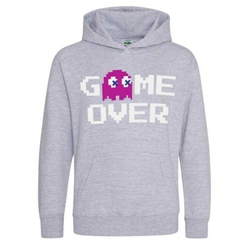 Pac-Man Childrens/Kids Game Over Pac-Man Hoodie / Gray